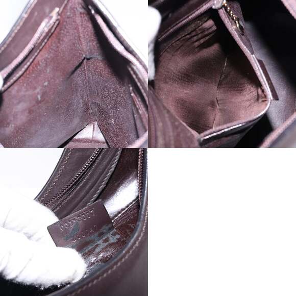 GUCCI Bamboo Shoulder Bag Leather Dark Brown Gold 001 001 - Picture 12 of 12